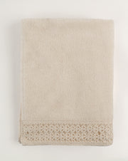 Lugo Pima Pamuk Krem Yüz Havlusu