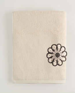 Âvila Pima Pamuk Krem Yüz Havlusu