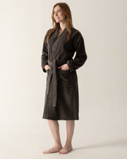 La Vera Pima Pamuk Bornoz Antrasit